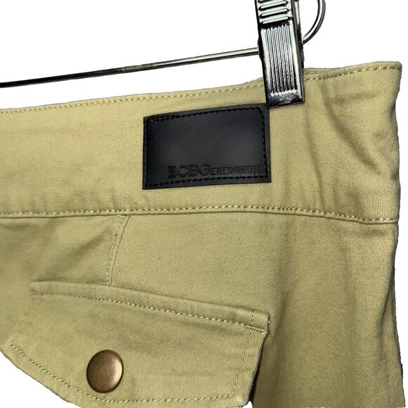 Wide Leg Mid Rise Trouser Pants Khaki Slate Green Jr 13/31 Boho BCBG Generation - Picture 5 of 9